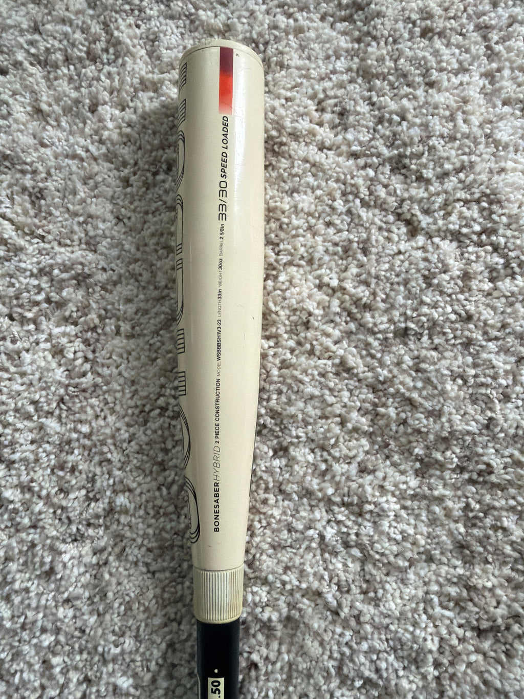 2023 Warstic Bonesaber Hybrid BBCOR Certified Bat (-3) 30 oz 33" (Like New)