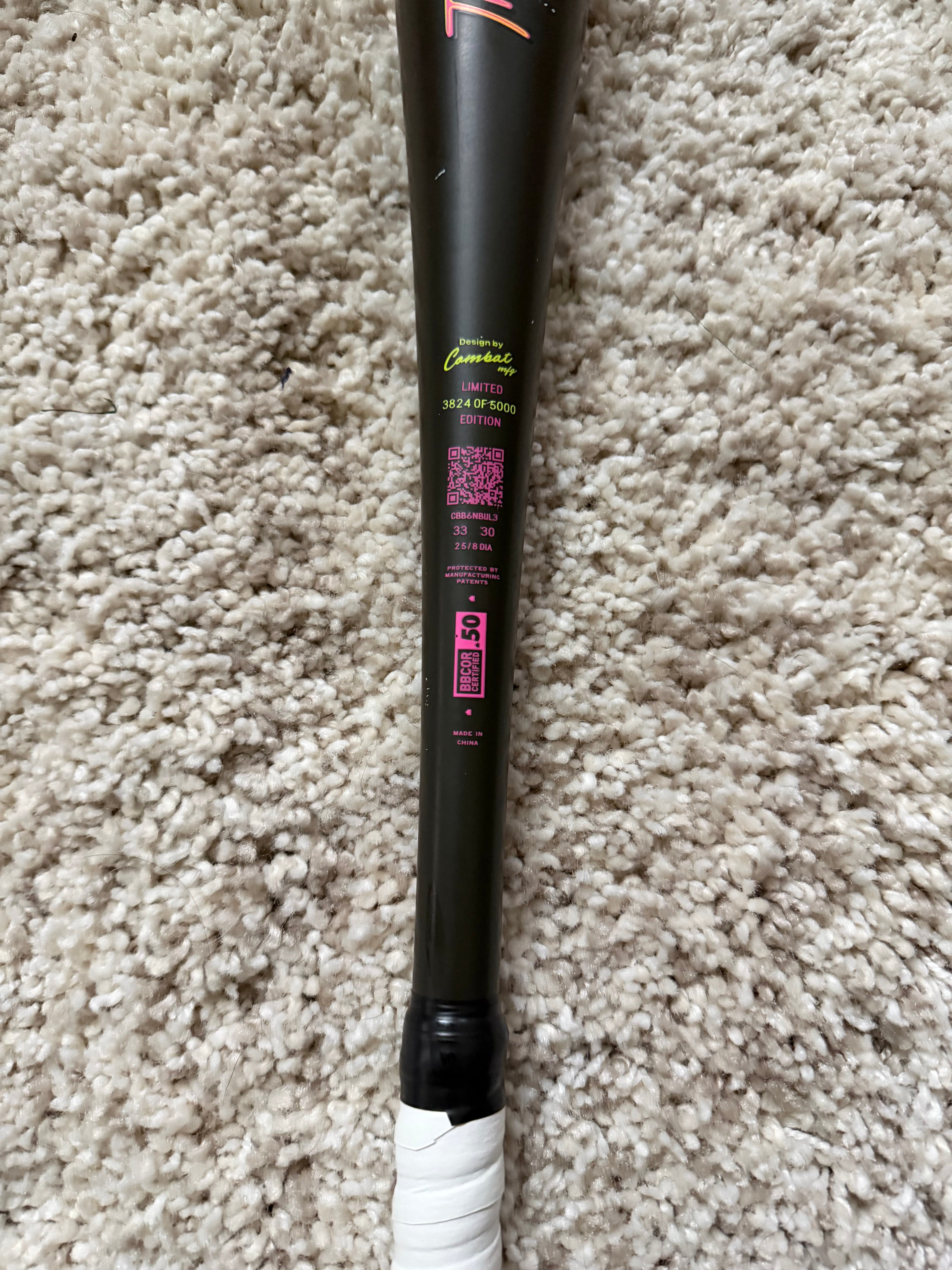 2026 Combat MFG Spec A1 Alloy BBCOR Certified Bat midnight rodeo “Arena Cowboy” (-3) 30 oz 33"